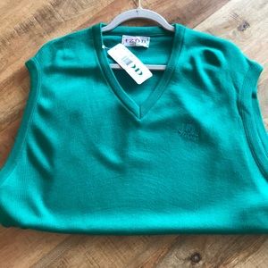 Izod V Neck Sweater XL Green